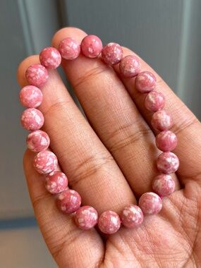 Pink Thulite Crystal Bracelet 8.8mm